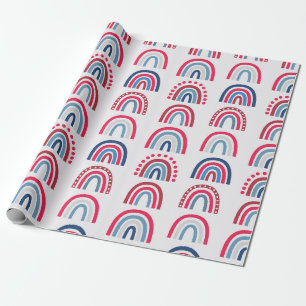 Papier Cadeau Motif arc-en-ciel patriotique
