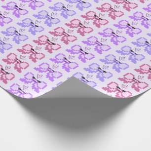 Papier Cadeau Motif Arc en Pixel en Talons Hauts