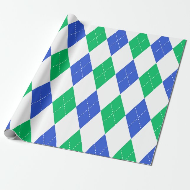 Papier Cadeau Motif Argyll Classique - Fête de Golf  (Déroulé)