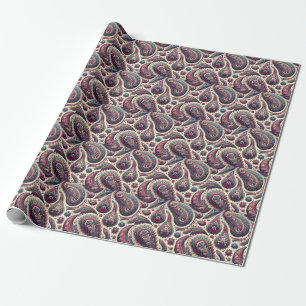 Papier Cadeau Motif Arrière - plan Paisley
