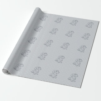 Papier Cadeau Motif artistique décoratif de teckel