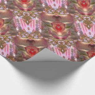 Papier Cadeau Motif assez rose romantique de la patience