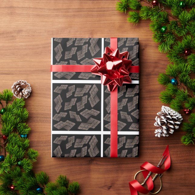 Papier Cadeau Motif au chocolat noir (Cadeau de vacances)