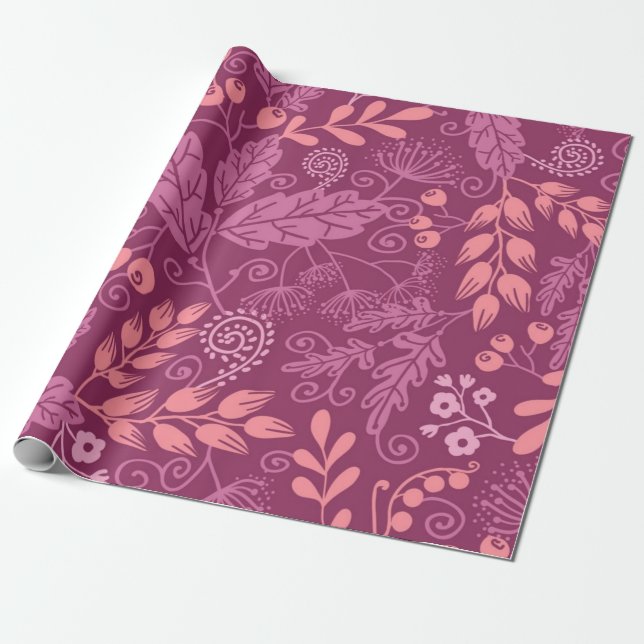 Papier Cadeau Motif automne (Déroulé)
