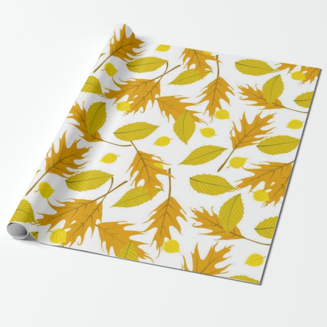 Papier Cadeau Motif automne (Déroulé)