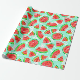 Papier Cadeau Motif aux fruits tendance. Artistic Watermelon bac