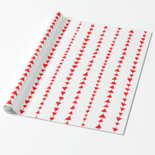 Papier Cadeau Motif aztèque blanc rouge de flèches