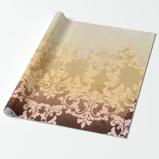 Papier Cadeau Motif baroque vintage  (Déroulé)