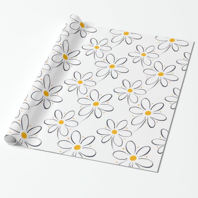 Papier Cadeau Motif blanc (Déroulé)