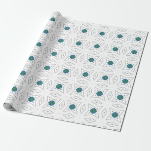 Papier Cadeau Motif blanc à points verts