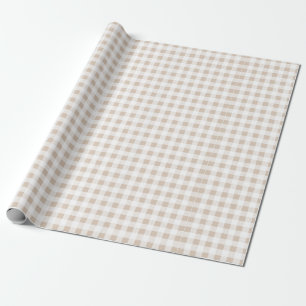 Papier Cadeau Motif blanc beige de guingan