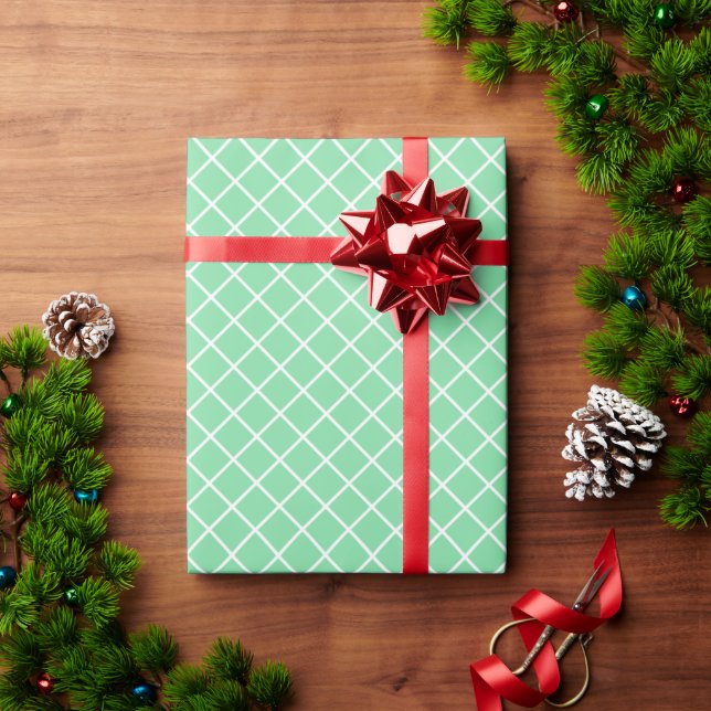 Papier Cadeau Motif blanc blanc à pointe Shamrock classique (Cadeau de vacances)