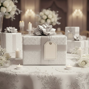 Papier Cadeau Motif blanc élégant
