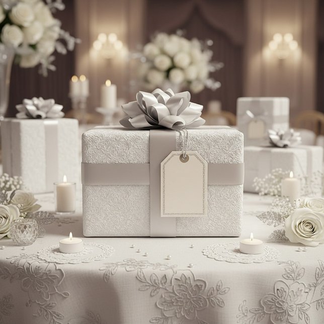 Papier Cadeau Motif blanc élégant (Créateur téléchargé)