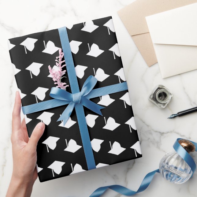Papier Cadeau Motif blanc & noir moderne (Cadeaux)