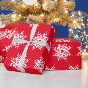 Papier Cadeau Motif blanc rouge