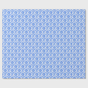 Papier Cadeau Motif bleu à fleurs