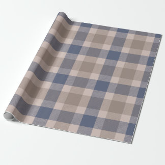 Papier Cadeau Motif bleu Brown Tartan Plaid