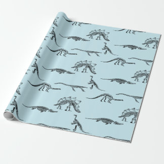 Papier Cadeau Motif bleu-clair de dinosaure