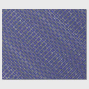 Papier Cadeau Motif bleu de minuit d'arabesque d'étoile de