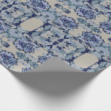 Motif bleu de nénuphar
