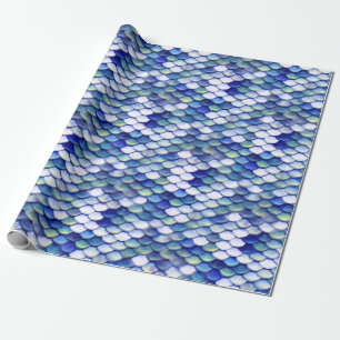 Papier Cadeau Motif bleu de peau de sirène