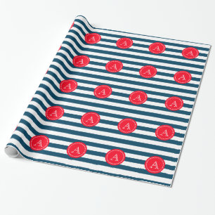 Papier Cadeau Motif bleu et blanc