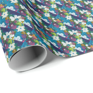 Papier Cadeau Motif bleu Jubilee
