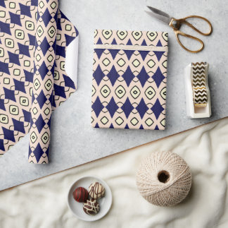 Papier Cadeau Motif bleu navie