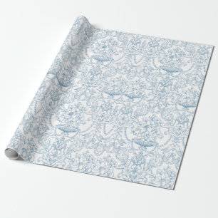 Papier Cadeau Motif bleu poussiéreux
