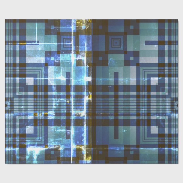 Papier Cadeau Motif bleu vert (Couture)
