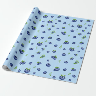 Papier Cadeau Motif Blueberry