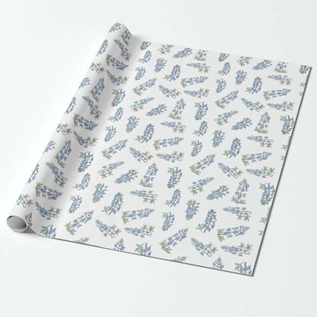 Papier Cadeau Motif Bluebonnet (Déroulé)