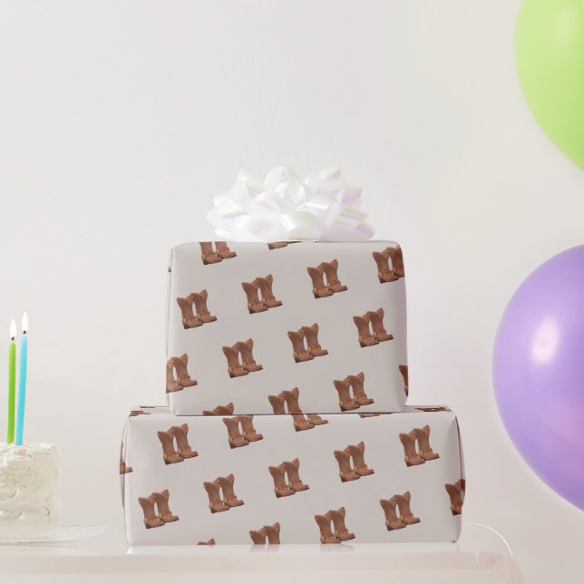 Papier Cadeau Motif Boots Cowboy (Cadeaux de fête)