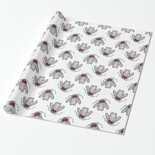 Papier Cadeau Motif braillant pleurant de lapin du lapin