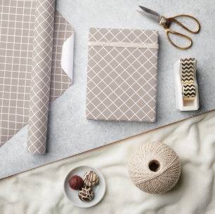 Papier Cadeau Motif Brown blanc blanc blanc blanc gris clair cla