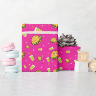 Papier Cadeau Motif Burgers