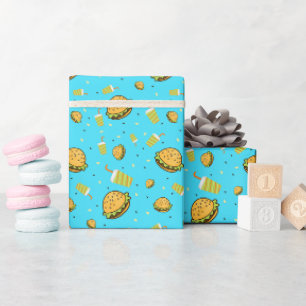Papier Cadeau Motif Burgers