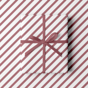 Papier Cadeau Motif Burgundy Rose Dusty Rose White Stripes