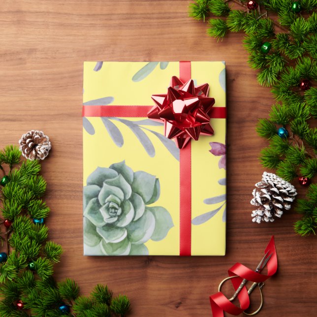 Papier Cadeau Motif Cactus 9 (Cadeau de vacances)