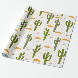 Papier Cadeau Motif, cactus, texture de sable, st mexicain