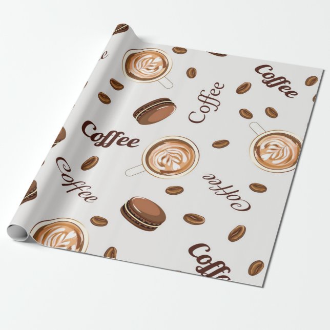 Papier Cadeau Motif café (Déroulé)
