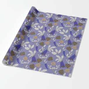 Papier Cadeau Motif Carottes Et Nutriments Bleus