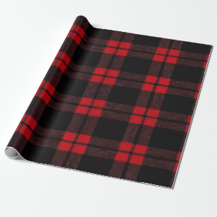 Papier Cadeau Motif carreau rouge et noir – Classique et Confort