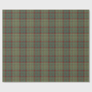 Papier Cadeau Motif carreau tartan écossais rouge et vert classi