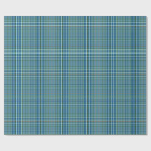 Papier Cadeau Motif carreaux bleu tissés