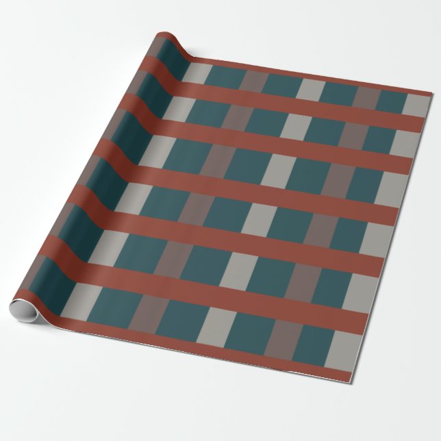 Papier Cadeau Motif carreaux coloré (Déroulé)