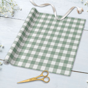 Papier Cadeau Motif Carreaux Gingham Rétro en Couleurs Pastel