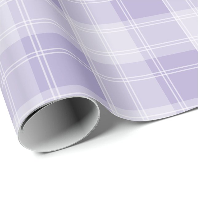 Papier Cadeau Motif carreaux violet clair (Coin rond)