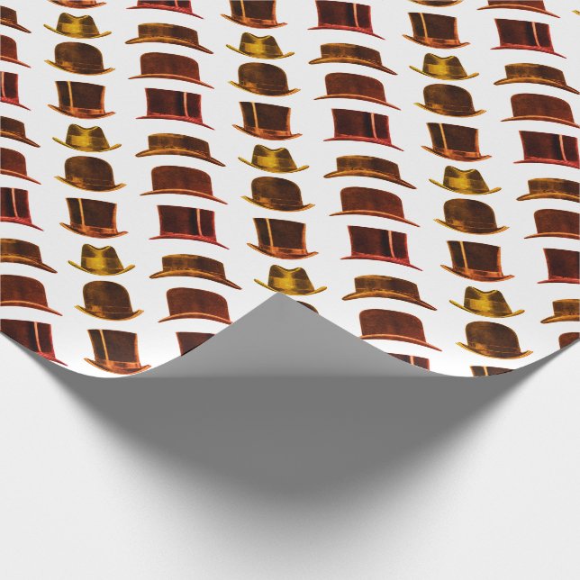 Papier Cadeau Motif Casquette Vintage masculin (Coin)